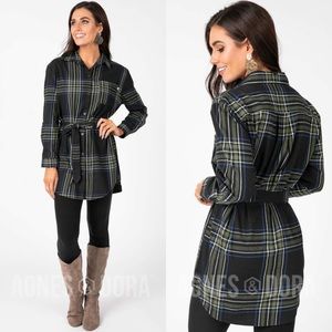 Agnes and Dora Plaid Flannel Tunic